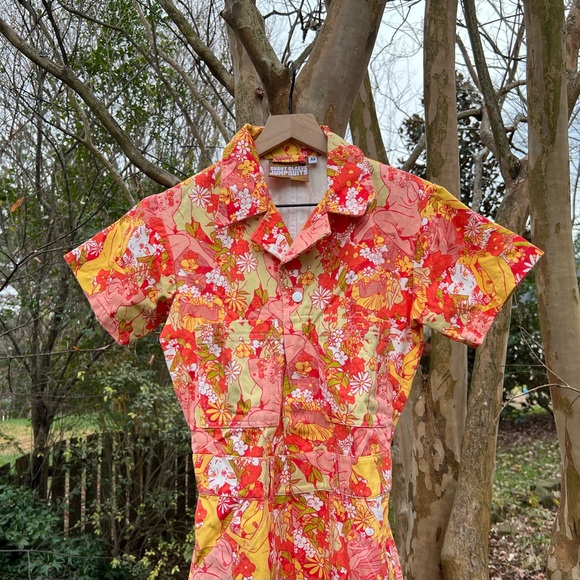 Big Bud Press Spring Rapture Short Sleeve Jumpsuit Size XS - Picture 5 of 8